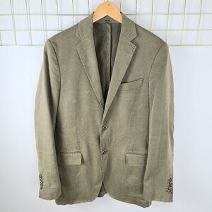Suitsupply Miani Khaki Green Linen Blend Blazer Sport Coat